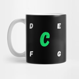 t-shirt with letter C Mug